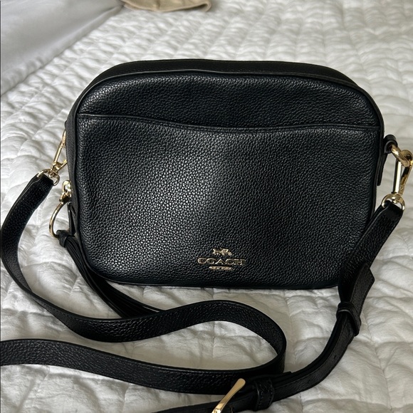 Coach Pebbled Black Leather Crossbody Camera Bag. - Picture 1 of 8